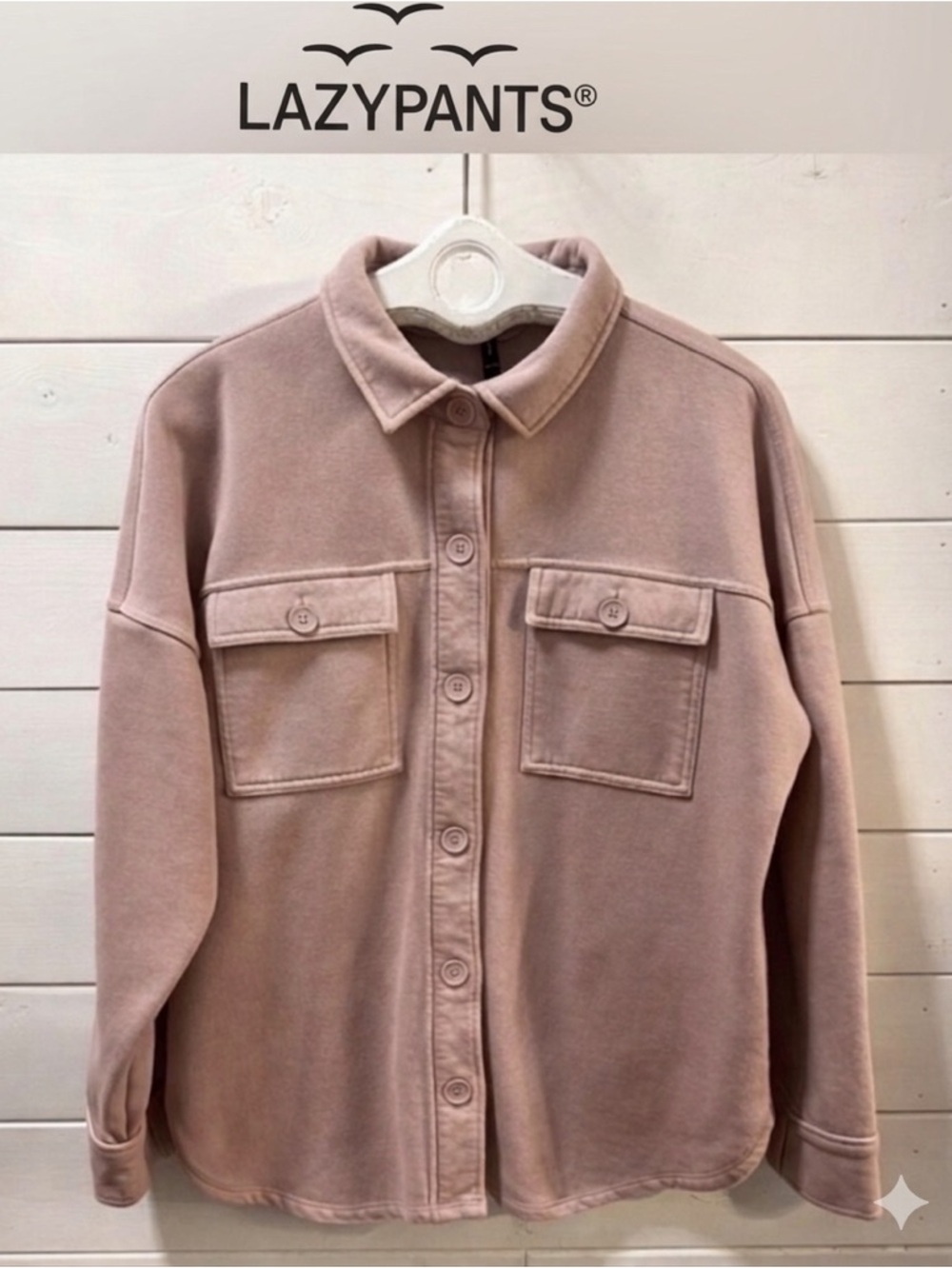 LAZYPANTS Pink Button-Up Shirt – Size XXL